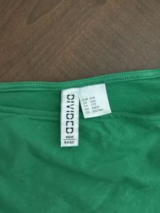 Green One-Shoulder Crop Top