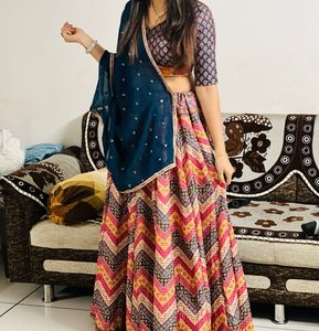 Vibrant Printed Lehenga Choli Set