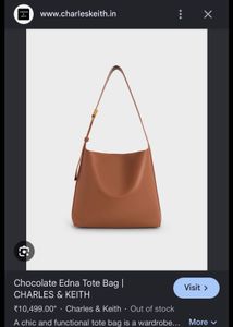 Charles & Keith Stylish Tan Handbag