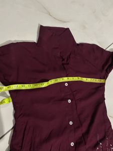 Burgundy Embellished Kurta
