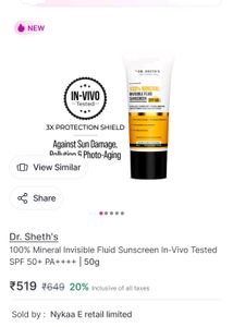 Dr. Sheth's 100% Mineral Sunscreen SPF 50