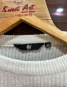 Cozy White Knit Sweater