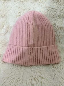 Cozy Pink Knit Beanie Hat