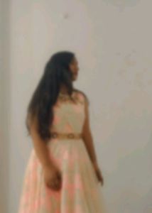 Beautiful Pink And White Gown