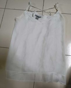 White Sleeveless Top