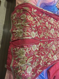 Elegant Red Kurta Set with Gold Embroidery