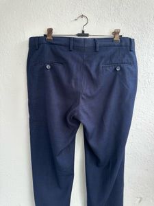 Men's Blue Checkered Dress Pants