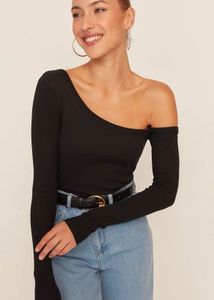 Chic One-Shoulder Long Sleeve Top