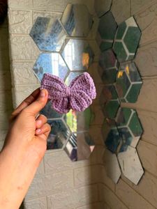 crochet bow hair clip🎀