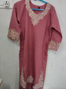 Embellished Pink Kurta