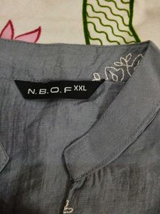 Grey Embroidered Kurta