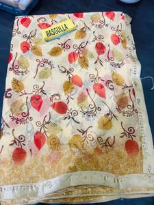 Yellow Floral Saree With Steche Designer Blouse