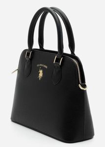 US Polo Assn Black Dome Satchel Handbag
