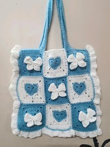 Handmade Tote Bow Heart Bag
