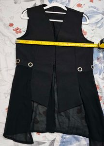 Sleeveless Black Vest