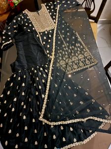 Soch Fancy Embroidered Black Sharara Set