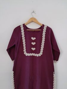 Dark Purple Kurta Set (Women's)