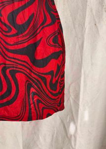 Y2K Swirl Print Mini Skirt