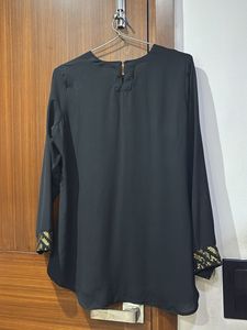 boutique stiched classy black top/kurti