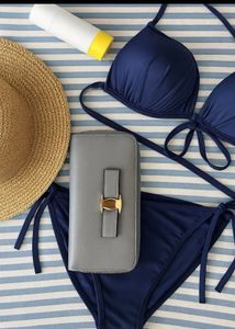 Navy Blue Bikini Set