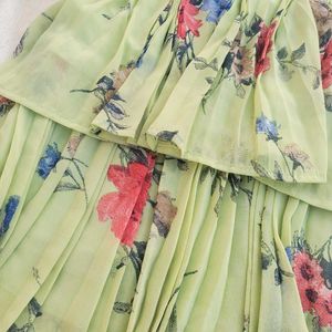 Trendy Ruffle Floral Chiffon Top