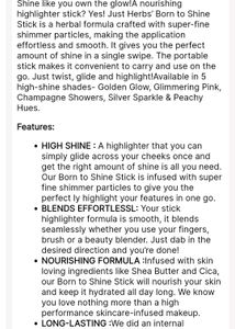 Just Herbs Born to Shine Stick Highlighter
