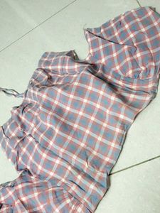 Chic Plaid Ruched Crop Top no 113