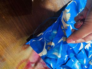 Floral Print Blue Palazzo Pants