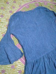 Blue Bell Sleeve Kurta Top