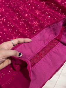 Stunning Magenta Embroidered Lehenga Choli
