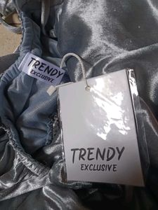 Silver Velvet Mini party Dress