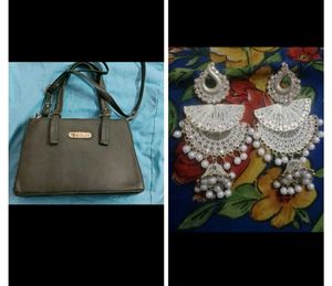 🥳combo of 2 🥳 sling bag, Earrings for woman