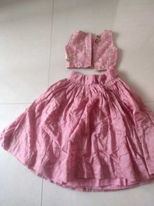Pink Embroidered Lehenga Choli Set