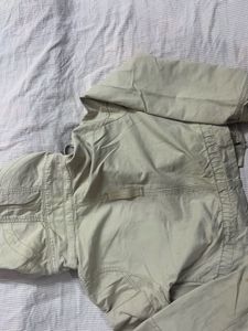 bershka Stylish Beige Utility Jacket