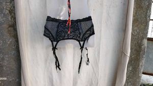 8249. Black garter belt