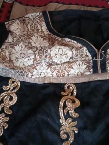 Yellow Anarkali Gown with Floral Print
