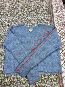 St. John’s Bay Blue Oversized Cable Knit Sweater M