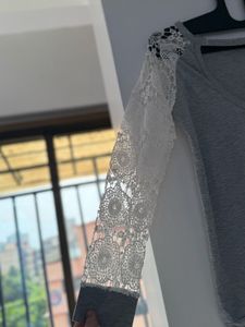 Lace Sleeve Top