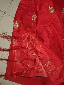 Red Embroidered Saree(negotiable)
