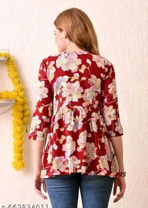 Floral Print Peplum Top
