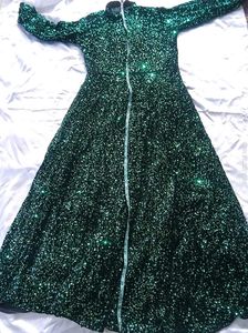 Sparkling Emerald Green Sequin gown