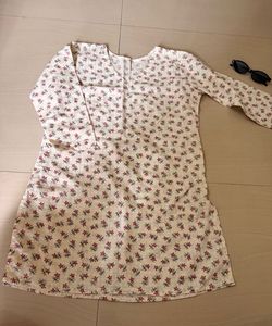 Floral Print short Kurta