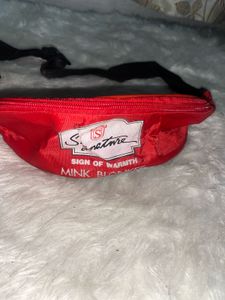 Red Signature Mink Blanket Fanny Pack