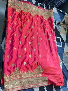 Heavy Fancy Designer Rani Pink Saree