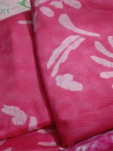 Pink Floral saree