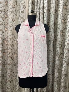 Sleeveless Flamingo Pajama Top