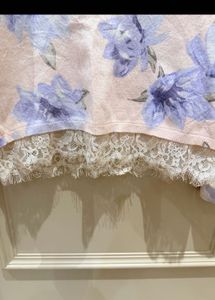 Floral Lace Trim Sweater