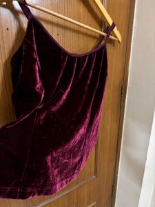 Velvet Wine Camisole Top