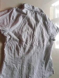 Chic Polka Dot Short Sleeve Shirt