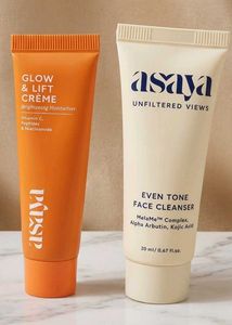 Asaya Glow & Lift Creme & Face Cleanser pack of 2(